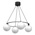 Candeeiro suspenso BALLO 4xE27/15W/230V preto/branco