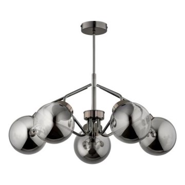 Candeeiro suspenso BARSUM 5xE14/10W/230V cinzento