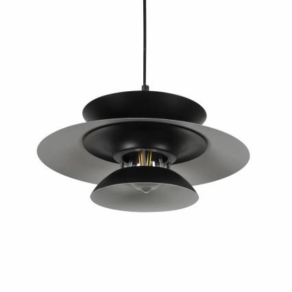 Candeeiro suspenso BERIT 1xE27/20W/230V preto