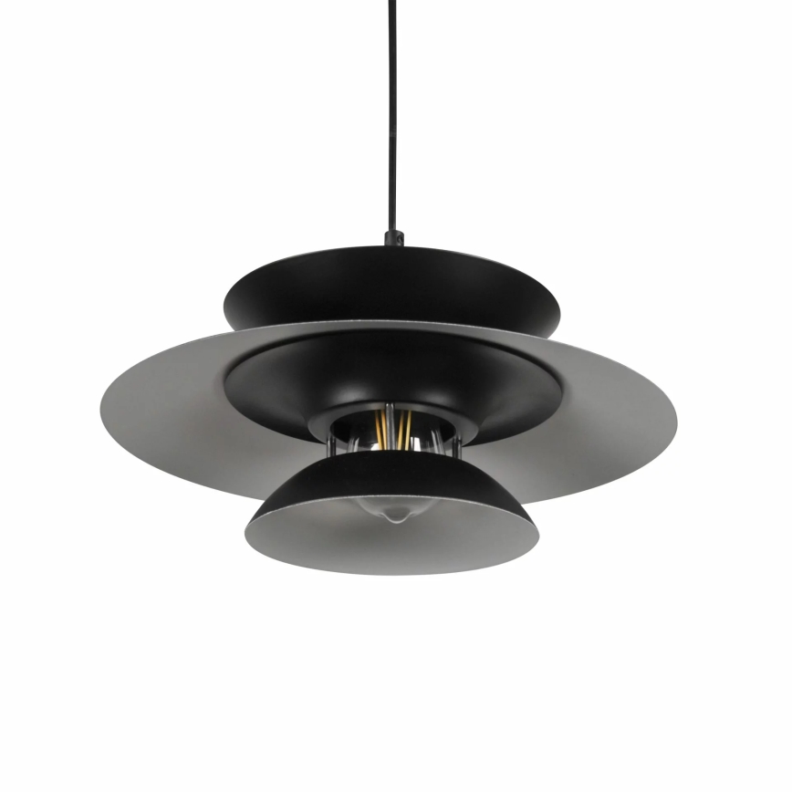 Candeeiro suspenso BERIT 1xE27/20W/230V preto