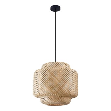 Candeeiro suspenso BERTA 1xE27/20W/230V diâmetro 40 cm bambu