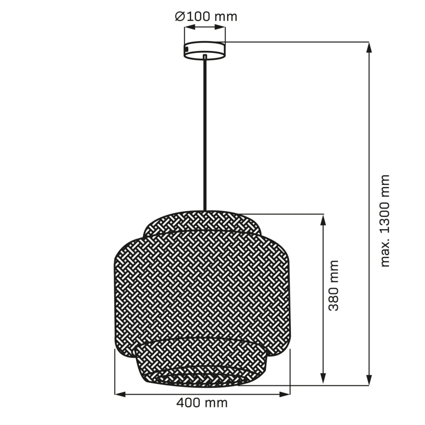 Candeeiro suspenso BERTA 1xE27/20W/230V diâmetro 40 cm bambu