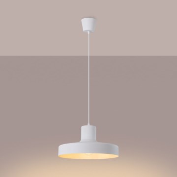 Candeeiro suspenso BILO 1xE27/15W/230V diâmetro 35 cm branco