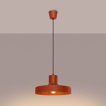 Candeeiro suspenso BILO 1xE27/15W/230V diâmetro 35 cm laranja