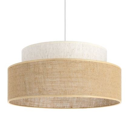 Candeeiro suspenso BOHO 1xE27/60W/230V diâmetro 40 cm creme/bege