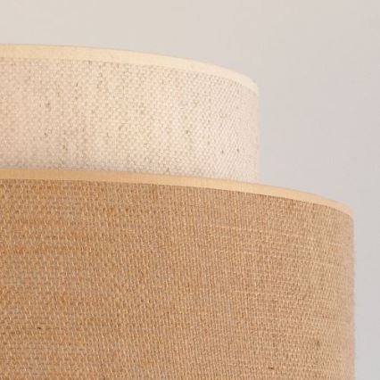 Candeeiro suspenso BOHO 1xE27/60W/230V diâmetro 40 cm creme/bege