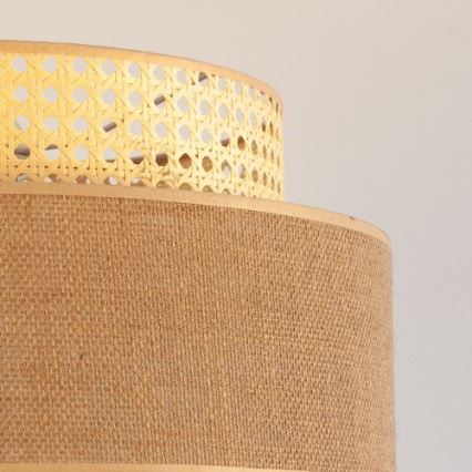 Candeeiro suspenso BOHO 1xE27/60W/230V diâmetro 40 cm vime