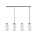 Candeeiro suspenso BOSCO 4xE27/60W/230V carvalho