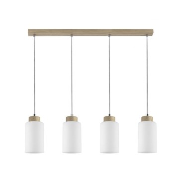 Candeeiro suspenso BOSCO 4xE27/60W/230V carvalho