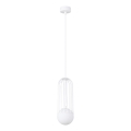 Candeeiro suspenso BRINA 1xG9/8W/230V branco