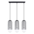 Candeeiro suspenso BRINA 3xG9/8W/230V preto