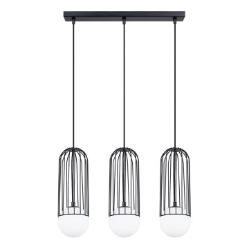 Candeeiro suspenso BRINA 3xG9/8W/230V preto