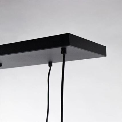 Candeeiro suspenso CALYPSO 4xGU10/60W/230V + 4xE27/60W preto/dourado