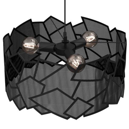 Candeeiro suspenso CAMO 3xE27/15W/230V preto