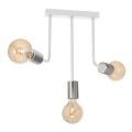 Candeeiro suspenso CANDELA 3xE27/15W/230V branco/cromado brilhante