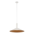 Candeeiro suspenso CAPRI 1xE27/15W/230V diâmetro 50 cm branco/cobre