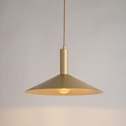 Candeeiro suspenso CAPRI 1xE27/15W/230V diâmetro 50 cm dourado