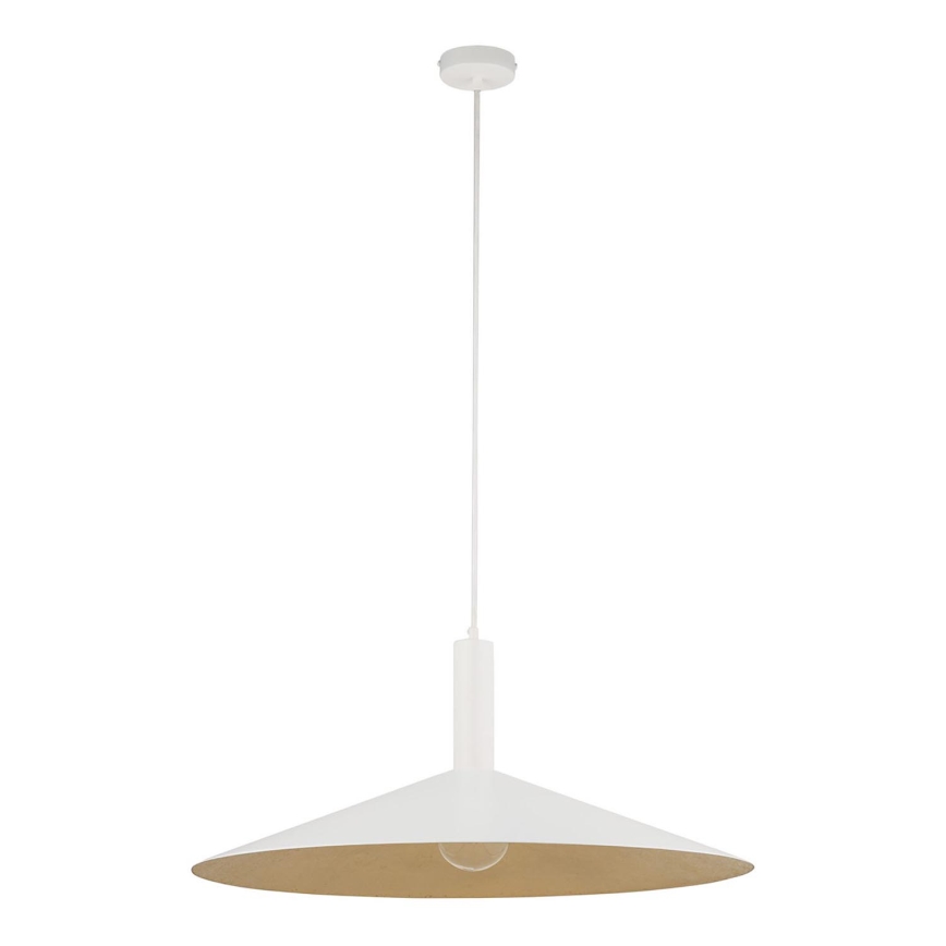 Candeeiro suspenso CAPRI 1xE27/15W/230V diâmetro 70 cm branco/dourado