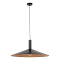 Candeeiro suspenso CAPRI 1xE27/15W/230V diâmetro 70 cm preto/cobre