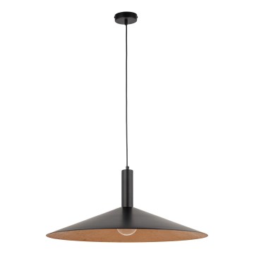Candeeiro suspenso CAPRI 1xE27/15W/230V diâmetro 70 cm preto/cobre