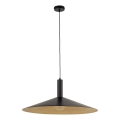 Candeeiro suspenso CAPRI 1xE27/15W/230V diâmetro 70 cm preto/dourado