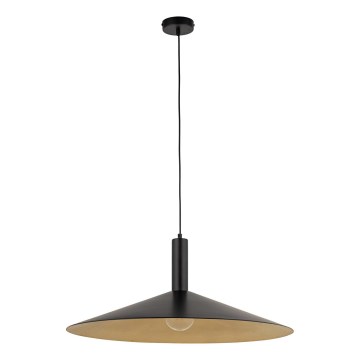 Candeeiro suspenso CAPRI 1xE27/15W/230V diâmetro 70 cm preto/dourado