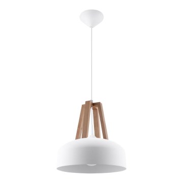 Candeeiro suspenso CASCO 1xE27/60W/230V diâmetro 30 cm Bétula