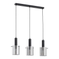 Candeeiro suspenso CELIA 3xE27/60W/230V preto