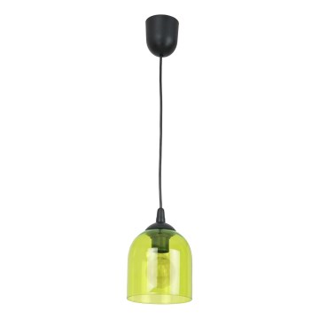 Candeeiro suspenso CHRIS 1xE27/60W/230V diâmetro 11 cm verde
