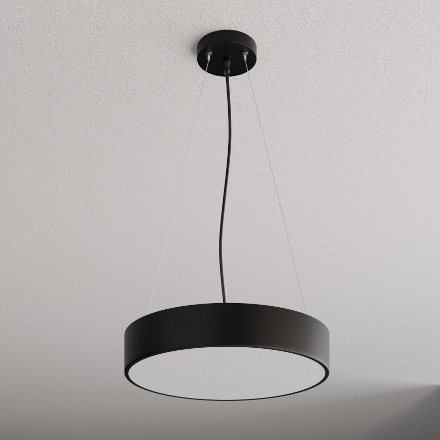 Candeeiro suspenso CLEO 3xE27/24W/230V diâmetro 40 cm preto