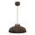 Candeeiro suspenso com cabo BASCA 1xE27/15W/230V castanho/bege