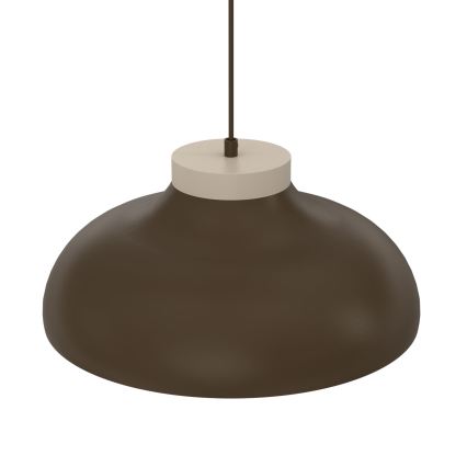 Candeeiro suspenso com cabo BASCA 1xE27/15W/230V castanho/bege