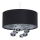 Candeeiro suspenso com cabo BUBBLE 1xE27/60W/230V Ø 40 cm preto