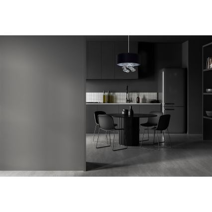 Candeeiro suspenso com cabo BUBBLE 1xE27/60W/230V Ø 40 cm preto