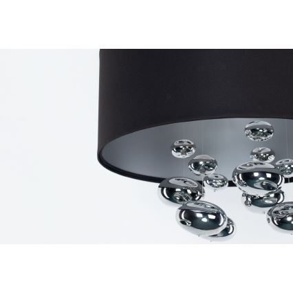 Candeeiro suspenso com cabo BUBBLE 1xE27/60W/230V Ø 40 cm preto