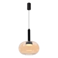 Candeeiro suspenso com cabo BUENO 1xGX53/9W/230V, diâmetro 25 cm, bege fumado