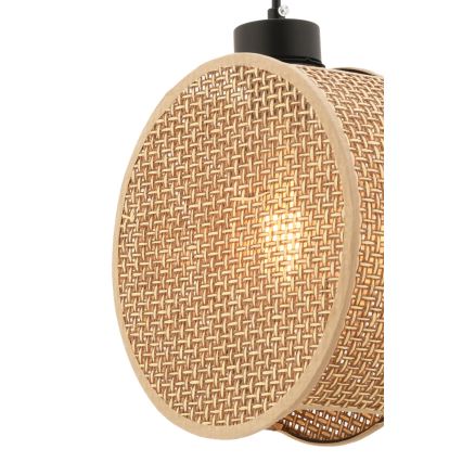 Candeeiro suspenso com cabo DRUM 1xE27/60W/230V castanho