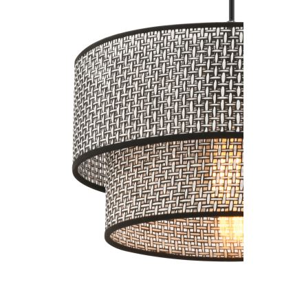 Candeeiro suspenso com cabo ECHO 1xE27/60W/230V cinzento/preto