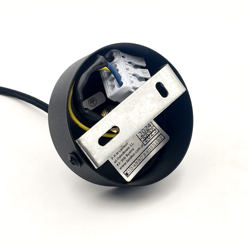 Candeeiro suspenso com cabo MARKUS 1xE27/15W/230V preto/carvalho