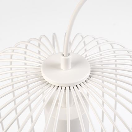 Candeeiro suspenso com cabo OVELLA 1xE27/15W/230V, diâmetro 34 cm, cor creme