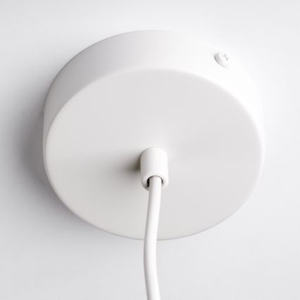 Candeeiro suspenso com cabo OVELLA 1xE27/15W/230V, diâmetro 34 cm, cor creme