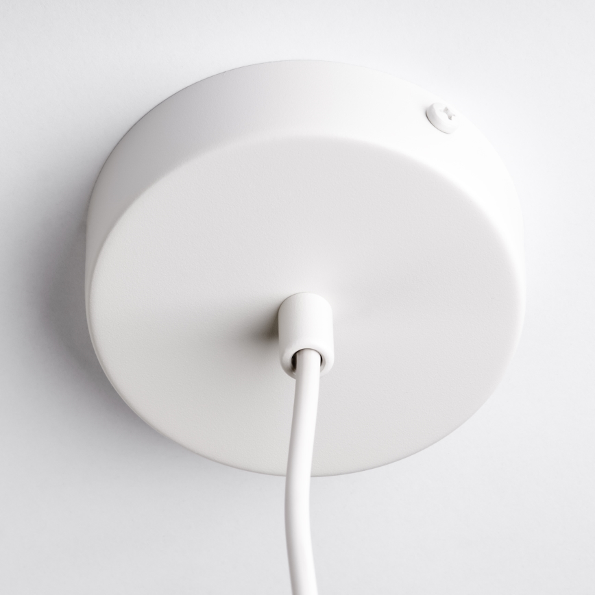 Candeeiro suspenso com cabo OVELLA 1xE27/15W/230V, diâmetro 34 cm, cor creme