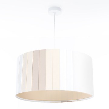 Candeeiro suspenso com cabo STRIPES 1xE27/60W/230V Ø 40 cm, cor creme