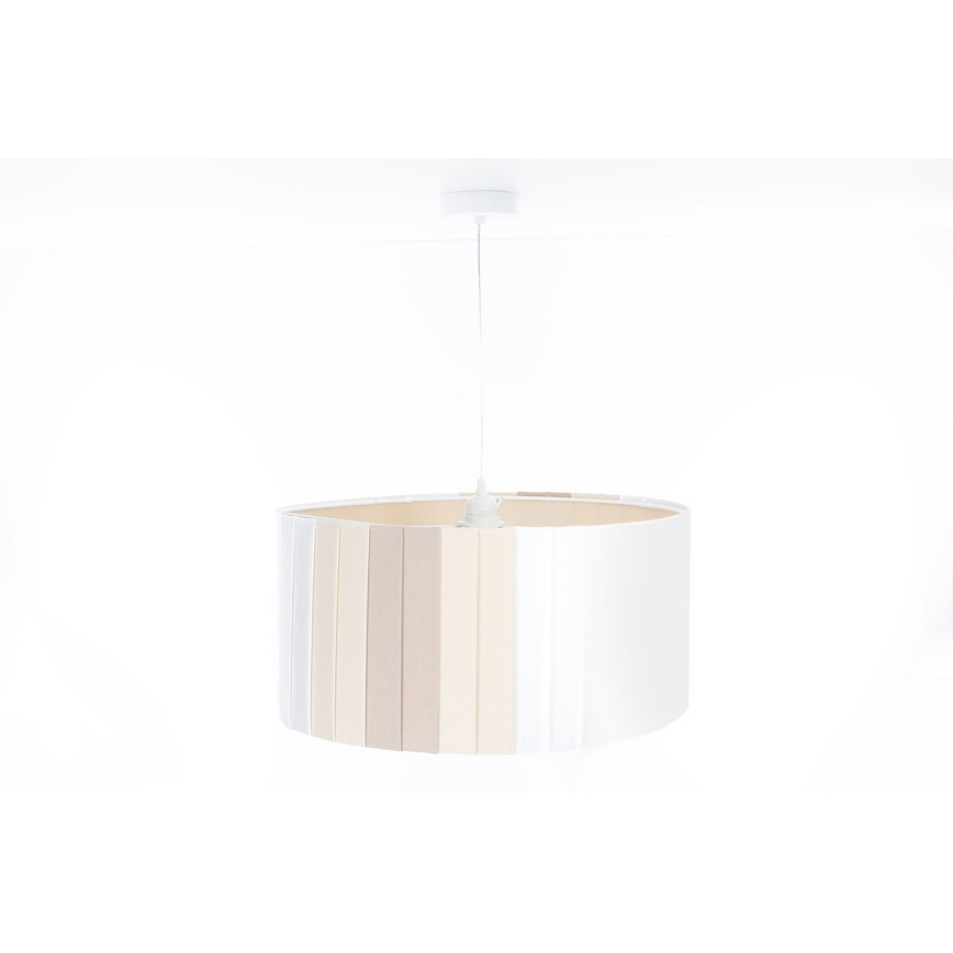 Candeeiro suspenso com cabo STRIPES 1xE27/60W/230V Ø 40 cm, cor creme