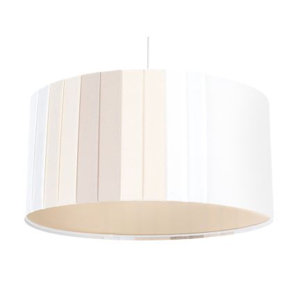 Candeeiro suspenso com cabo STRIPES 1xE27/60W/230V Ø 40 cm, cor creme
