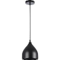 Candeeiro suspenso COMO 1xE27/60W/230V diâmetro 17 cm preto