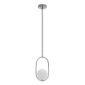Candeeiro suspenso CORDEL 1xG9/28W/230V cromado brilhante