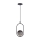 Candeeiro suspenso CORDEL 1xG9/28W/230V preto/fumado preto