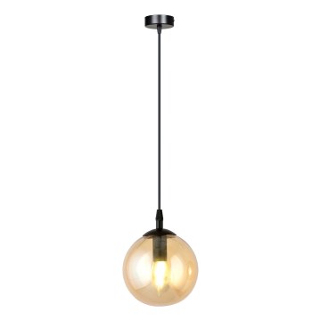 Candeeiro suspenso COSMO 1xE14/10W/230V diâmetro 14 cm preto/bege