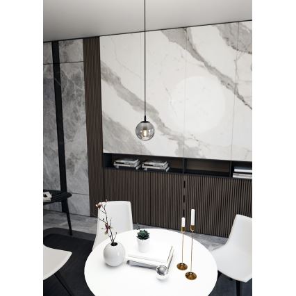 Candeeiro suspenso COSMO 1xE14/10W/230V diâmetro 14 cm preto/cinzento